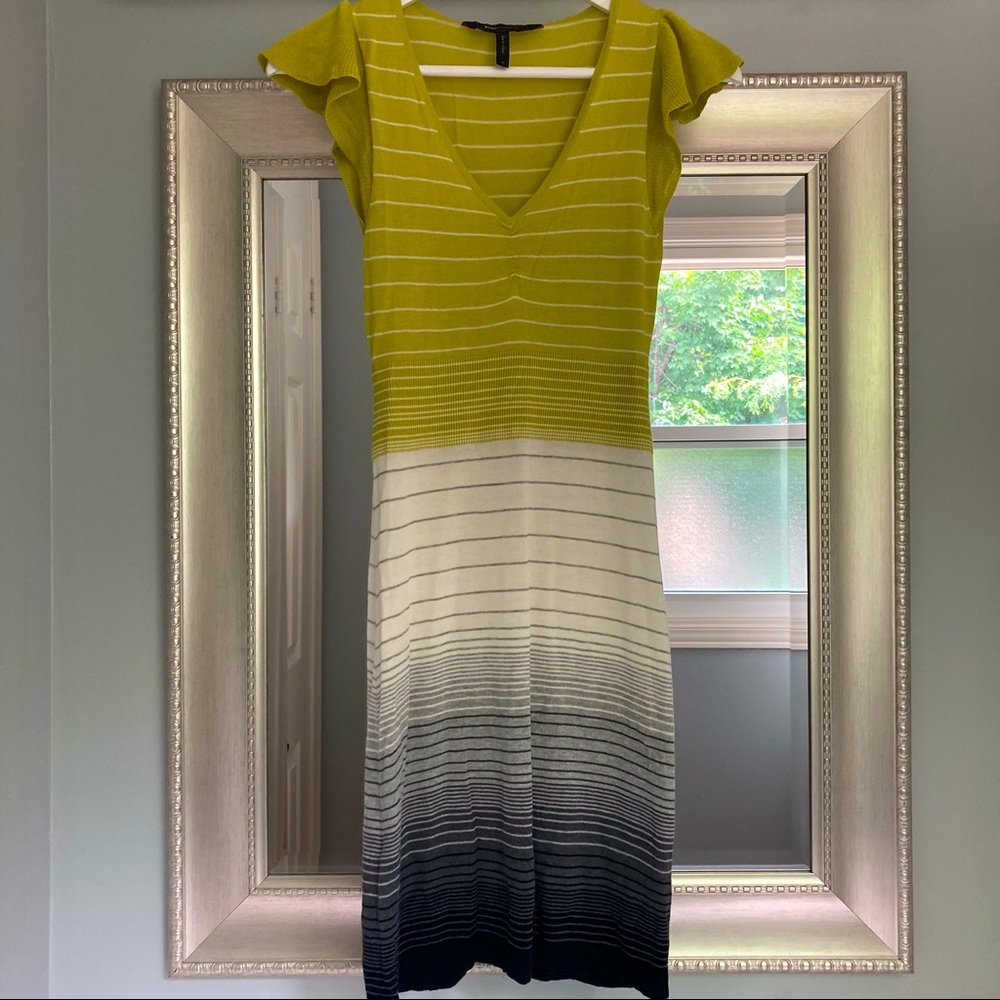 BCBGMaxazria Women’s Silk Blend Short Sleeve Dress